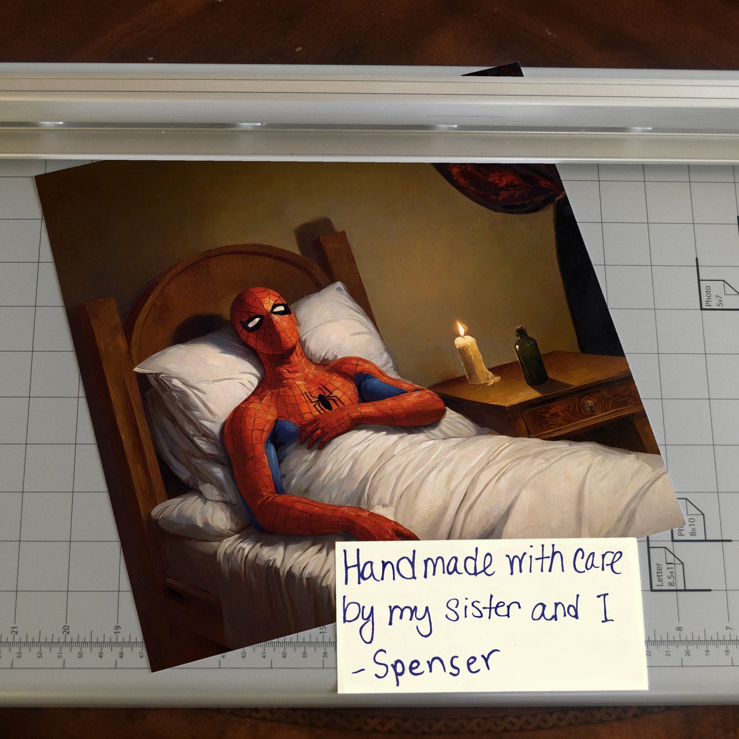 Spider-Man in Bed Meme Art Print