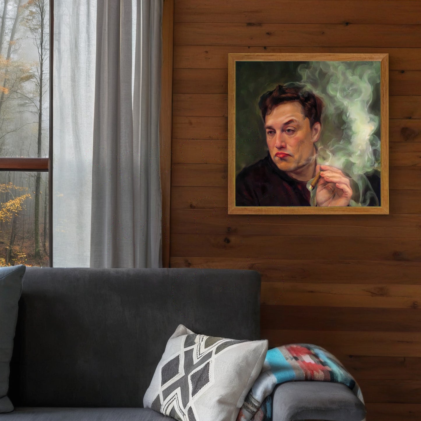 Elon Musk Smokes Weed Meme Art Print