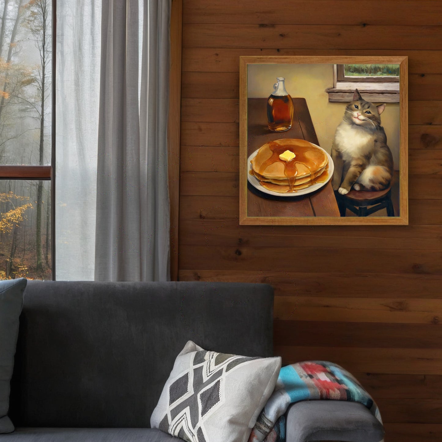 Happy Pancake Cat Meme Art Print