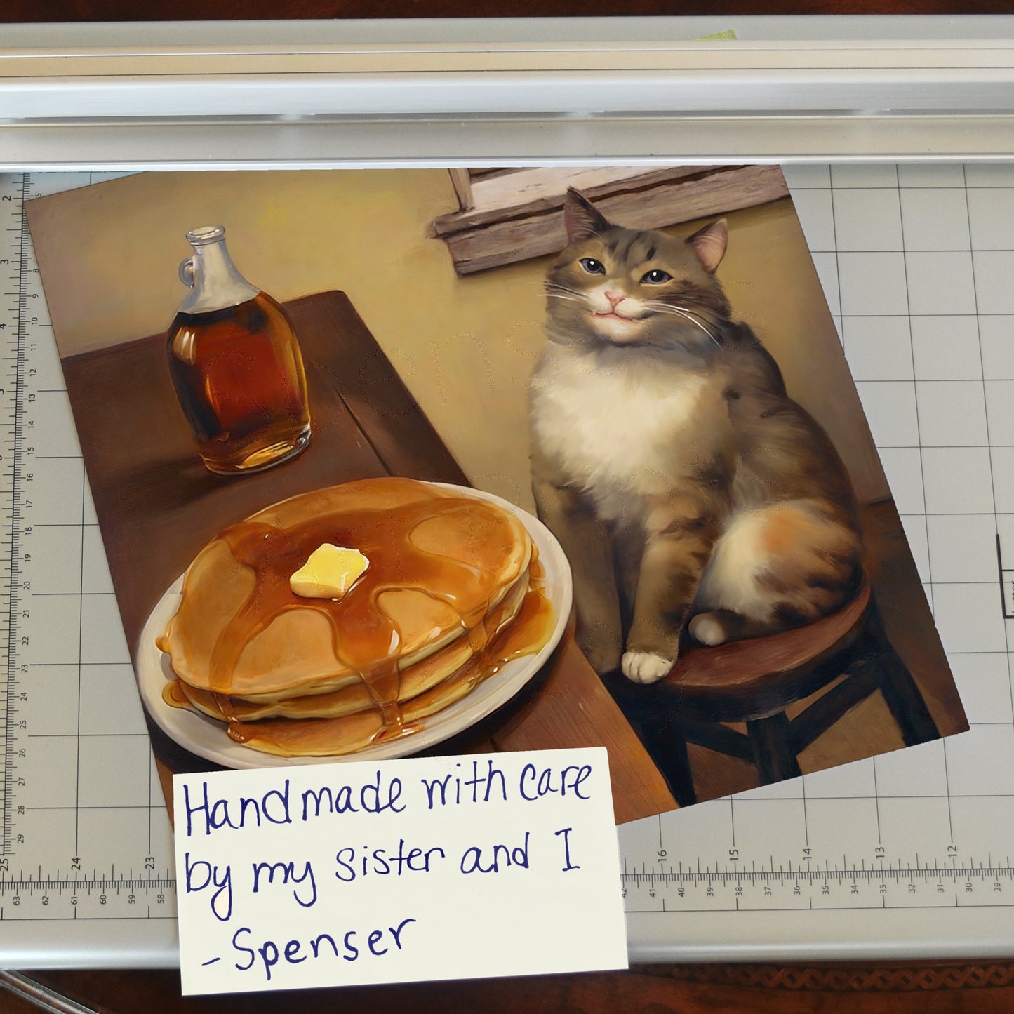 Happy Pancake Cat Meme Art Print