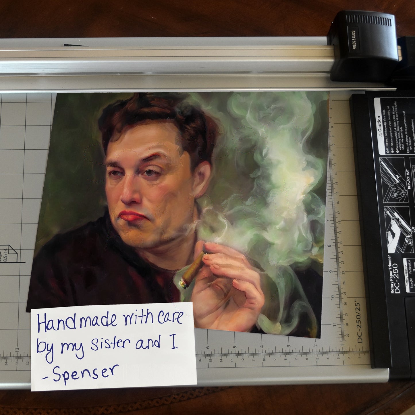 Elon Musk Smokes Weed Meme Art Print