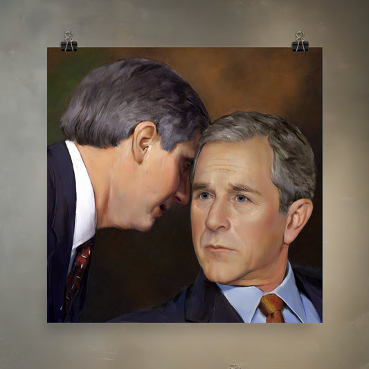 George Bush Gets Some News Meme Art Print