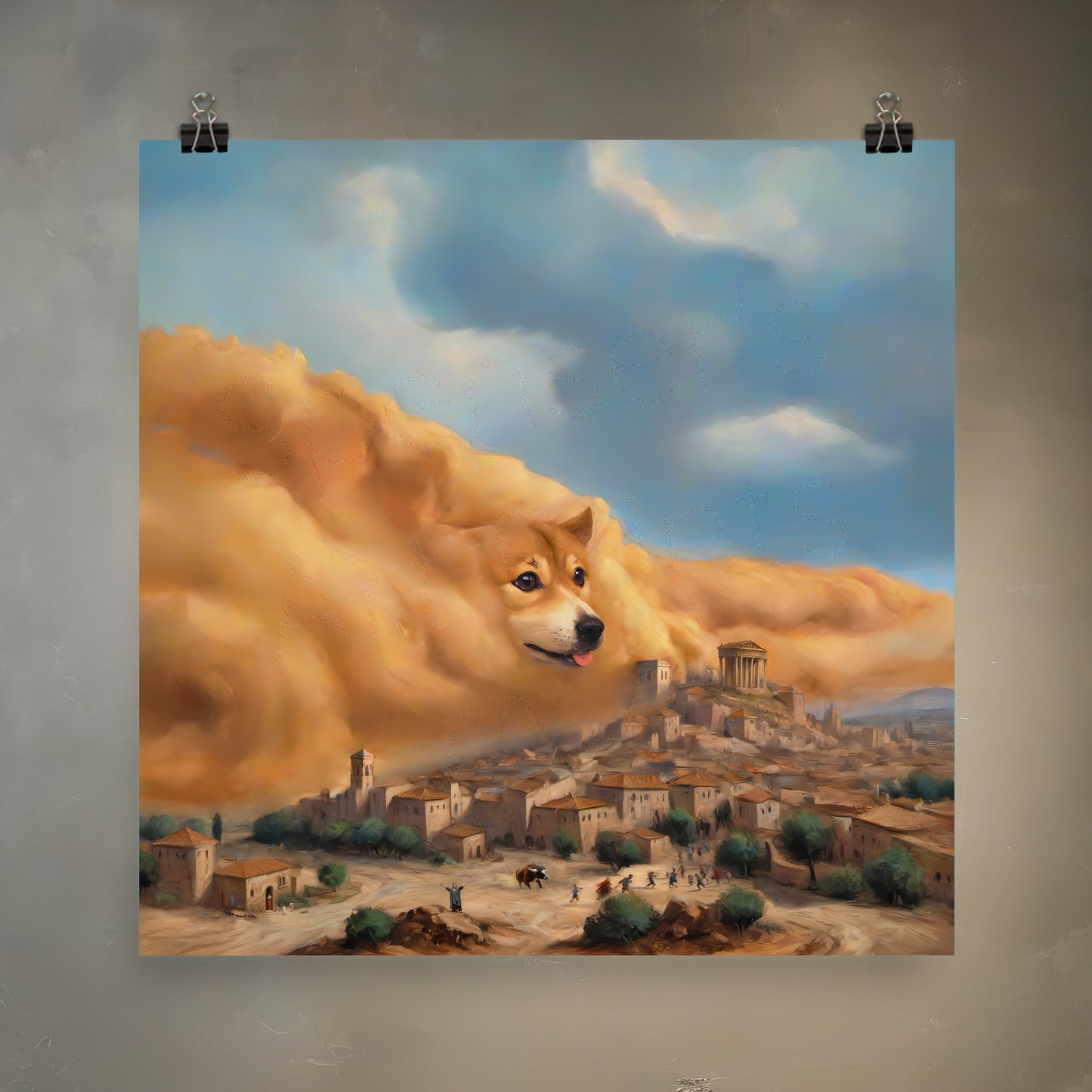 Sandstorm Doge Meme Art Print