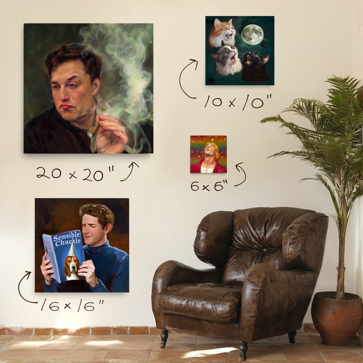 Elon Musk Smokes Weed Meme Art Print