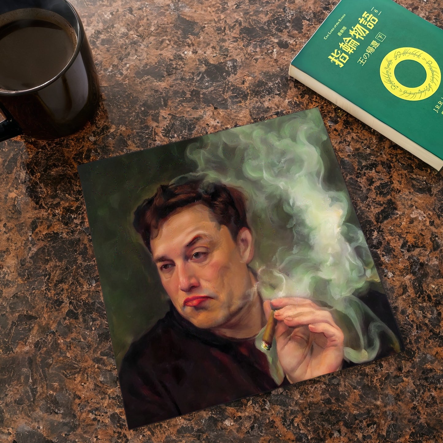 Elon Musk Smokes Weed Meme Art Print