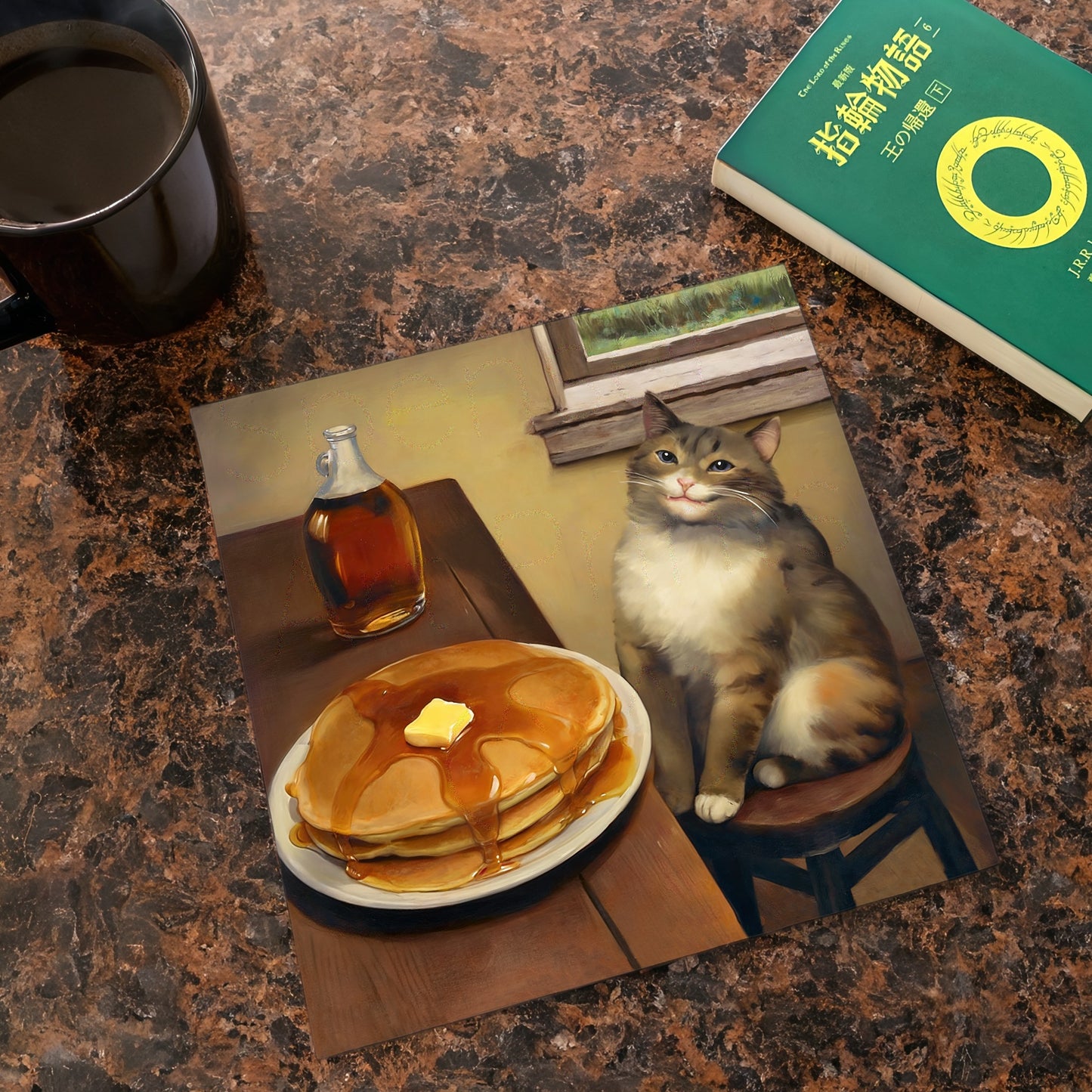 Happy Pancake Cat Meme Art Print